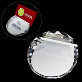 Crystal Paperweight / Card Holder