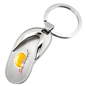 Metal Flip-Flop Sandal Keychain