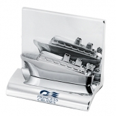 Chrome Metal Business Card Holder - Cruise Ship