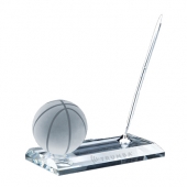 Crystal Basketball Pen Stand Set