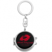 Round Compact Mirror Key Tag