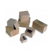 Natural Kraft Pinstripe Gift Boxes8 X 8 X 6