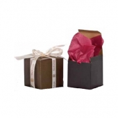 Tinted Kraft Folding Gift Box 4x4x2