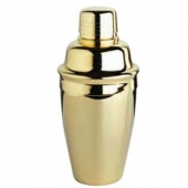 8 Oz. Gold Plated Tavern Cocktail Shaker Set