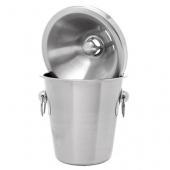 New World Style Brushed Stainless Steel Personal Spittoon