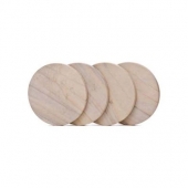 Set of 4 Natural Radiant Sandstone Round Coasters