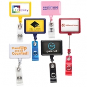 JUMBO Rectangle Badge Reel w/ Alligator Clip (opaque colors)