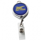Chrome Large Face Badge Reel
