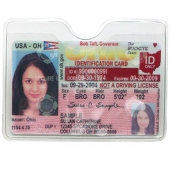 Clear Top Horizontal Card Holder w/ Clip