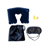 Travel Pillow Kit with Ear Plugs & Eye Mask