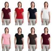 Ladies Modern Stretch Cotton Scoop Neck Shirt