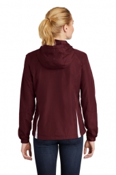 Sport-Tek® Ladies Colorblock Hooded Raglan Jacket