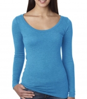 Next Level Apparel Ladies' Triblend Long-Sleeve Scoop