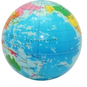 Printed Globe PU Ball 3”