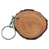 Natural Wood with Rings Keyring