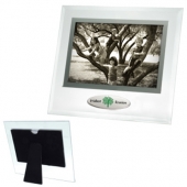 6 X 4 Beveled Glass Frame w/Metal Accent
