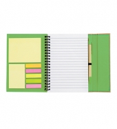 Spiral Notebook With Sticky Notes And Flags