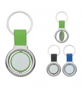 Circular Metal Spinner Key Tag