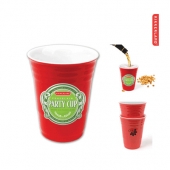 Kikkerland Ceramic Red Party Cup