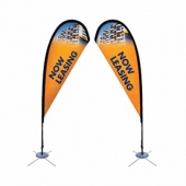 48-Hour Quick Ship 8' Premium Teardrop Sail Sign Kit (Double-Side