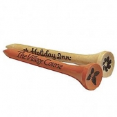Wood Golf Tees With Cup & Shank Imprint - 2 3/4"