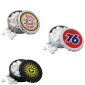 1 3/4" Small Round Push Tin with Mints