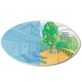 Oval Mint Card