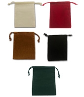 Printed Velveteen Jewelry Pouches 3x4