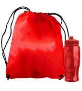 Bottle in Non-woven Drawstring Backpack kit