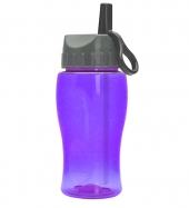 Poly-Pure Jr. - 18 Oz. Transparent Bottle With Ring Straw Lid