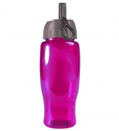 Poly-Pure - 27 oz. Transparent Bottle -Flip Straw Lid