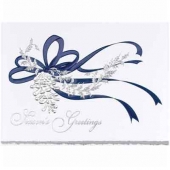 Blue Ribbon Holiday Card