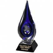 Blue Teardrop Award 14"