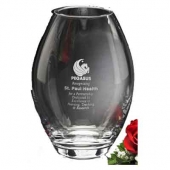 Clear Barrel Vase 8"