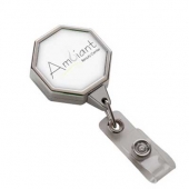 Chrome JUMBO Octagon Badge Reel