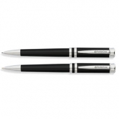 Freemont Deco Black Lacquer Ballpoint Pen and 0.9mm Pencil Set