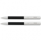 Greenwich Chrome & Black Ballpoint Pen & 0.9mm Pencil Set