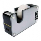 Desktop Tape Dispenser & 4-Port USB Hub