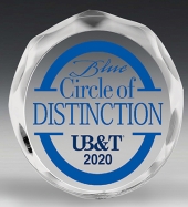 Scalloped Circle Paperweight Award - 4” dia x 3/4”