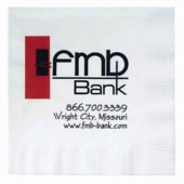 5"x5" White 1-Ply Beverage Napkins