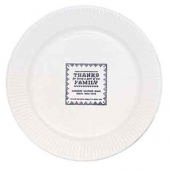 7'' White Paper Plate - The High Lines