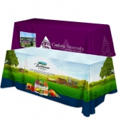 All Over Dye Sub Table Cover - flat poly 4-sided, fits 8' table