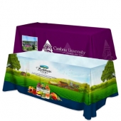 All Over Dye Sub Table Cover - flat poly 3-sided, fits 8' table