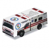 Foldable Die-Cut Ambulance, Full Color Digital