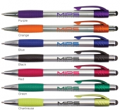 Premium Silver Stylus Pen W/ Metallic Accents
