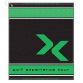 16" X 19" Designer Woven Golf Towel W/ Scrubbers