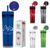 16 Oz Tube Tumbler Hot & Cold Gift Set