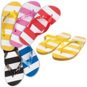 Striped Adult Flip Flops