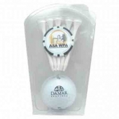 1 Ball 5 Tee Clam With Poker Chip Ball Marker