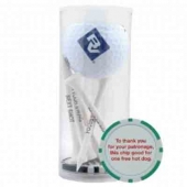 1 Ball 5 Tee Tube With Poker Chip Ball Marker